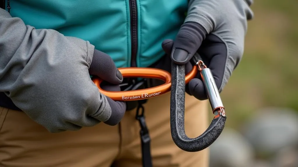 Outdoor-Karabiner im Einsatz